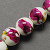 Handmade Printed Porcelain Beads PORC-Q199-10mm-09-2