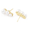 Rack Plating Brass Stud Earrings for Women KK-Z038-12G-2