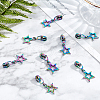 Gorgecraft 12Pcs Star Zinc Alloy Replacement Zipper Sliders FIND-GF0001-54-4