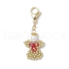 Angel Glass Pearl & Glass Seed Beaded Pendant Decorations HJEW-MZ00210-01-2