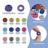  24Pcs 12 Style Hollow Spray Painted Iron European Beads IFIN-TA0001-62-3