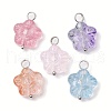 Transparent Baking Paint Glass Pendant PALLOY-JF02340-02-1S-1