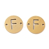 PVD Vacuum Plating 201 Stainless Steel Hollow Flat Round Links FIND-R149-03F-G-1