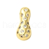 Rack Plating Brass Micro Pave Clear Cubic Zirconia Perdants KK-C067-11G-I-1