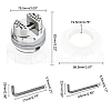 45# Steel Stone Inlaid Holder AJEW-WH0162-17-2