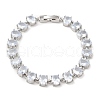 Clear Cubic Zirconia Tennis Bracelet BJEW-M296-01P-1
