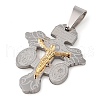 304 Stainless Steel Pendants STAS-C103-02GP-01-2