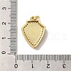 Rack Plating Brass Micro Pave Cubic Zirconia with Synthetic Opal Pendants KK-D088-11G-4