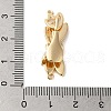 Brass Micro Pave Clear Cubic Zirconia Fold Over Clasps KK-S382-12G-01-3