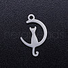 Non-Tarnish 304 Stainless Steel Kitten Pendants A-STAS-Q201-JN272-1-1