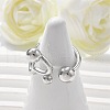 304 Stainless Steel Round Cuff Rings for Women RJEW-A063-01B-P-4