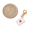 Playing Card Alloy Enamel Pendant Decoration HJEW-JM02607-01-2
