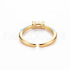 Brass Enamel Cuff Rings RJEW-T016-29F-NF-2