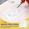 Fingerinspire 4Pcs 4 Style Custom 304 Stainless Steel Cutting Dies Stencils DIY-FG0002-02-5