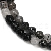 Natural Black Rutilated Quartz Beads Strands G-R447-8mm-03-01-3