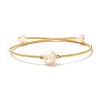 Natural Pearl Beads Bangle for Girl Women X-BJEW-JB06853-1