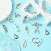 50Pcs 10 Styles Tibetan Style Alloy Pendants TIBEP-CJ0003-42-5