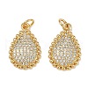 Brass Micro Pave Cubic Zirconia Pendants KK-S526-02G-1