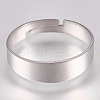 Tarnish Resistant 201 Stainless Steel Finger Ring Settings STAS-G173-20P-1