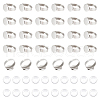 Unicraftale DIY Blank Dome Flat Round Finger Ring Making Kit DIY-UN0004-51-1