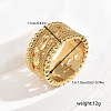Brass Pave Cubic Zirconia Finger Rings for Women FR1588-1-3