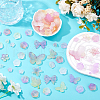 10Sets 200G Transparent Acrylic Frosted Beads FACR-HS0001-02B-4
