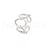 Non-Tarnish 304 Stainless Steel Open Oval Wrap Cuff Ring for Women RJEW-S405-187P-3