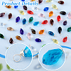 120Pcs 20 Colors Glass Pendant PALLOY-PH01677-4