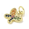 Real 18K Gold Plated Brass Pave Cubic Zirconia Pendants KK-M283-11I-02-2