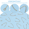 Unicraftale 50Pcs Ion Plating(IP) 304 Stainless Steel Earring Hooks STAS-UN0058-58-4