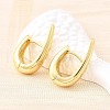 Brass Teardrop Hoop Earrings EJEW-Z121-09G-2