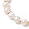 Natural Cultured Freshwater Pearl Beaded Charm Bracelets for Women BJEW-JB11954-4