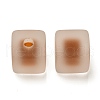 Frosted Acrylic European Beads OACR-G012-14D-2