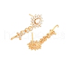 925 Sterling Silver Micro Pave Clear Cubic Zirconia Stud Earring Findings STER-U004-09G-2