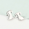 Tarnish Resistant 304 Stainless Steel Puppy Stud Earrings EJEW-F227-05P-3