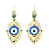 Rack Plating Brass Micro Pave Clear Cubic Zirconia Stud Earrings for Women EJEW-M260-23G-2