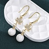 Brass Micro Pave Clear Cubic Zirconia Dangle Earrings EJEW-F362-09G-3