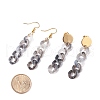 Chunky Acrylic Curb Chain Long Drop Earrings EJEW-JE04772-02-3