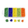 6000Pcs 5 Colors Glass Seed Beads SEED-YW0001-15B-1