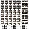 Globleland 100 Sets Iron Hinge AJEW-GL0002-39-1