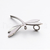 304 Stainless Steel Rhinestone 3D Dragonfly Mini Pendants STAS-E090-77P-2