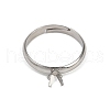 304 Stainless Steel Cuff Ring Components STAS-D372-01P-2