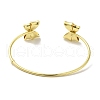 Rack Plating Brass Bowknot Open Cuff Bangles BJEW-P323-02G-3