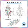 Fingerinspire 1Pc Brass Rhinestone Appliques DIY-FG0005-52A-2
