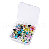 Kissitty Baking Painted Crackle Glass Pendant CCG-KS0001-01-3