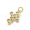 Brass Micro Pave Cubic Zirconia Pendants KK-Z100-44G-02-2