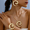 Vortex Alloy Pendant Necklace & Stud Earring & Cuff Bangle Sets FS-WGDE200-01-2