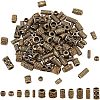   120Pcs 12 Styles Tibetan Style Alloy Tube Beads FIND-PH0020-80-1