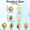 HOBBIESAY 24Pcs 4 Styles Alloy Enamel Pendants ENAM-HY0001-42-2