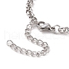 304 Stainless Steel Rolo Chain Bracelet for Men Women BJEW-E031-06P-06-3